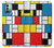 W3814 Piet Mondrian Line Art Composition Hülle Schutzhülle Taschen und Leder Flip für Nokia G11, G21
