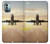 W3837 Airplane Take off Sunrise Hülle Schutzhülle Taschen und Leder Flip für Nokia G11, G21