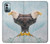 W3843 Bald Eagle On Ice Hülle Schutzhülle Taschen und Leder Flip für Nokia G11, G21