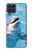 W1291 Dolphin Hülle Schutzhülle Taschen und Leder Flip für Samsung Galaxy M53
