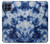 W3439 Fabric Indigo Tie Dye Hülle Schutzhülle Taschen und Leder Flip für Samsung Galaxy M53