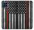 W3472 Firefighter Thin Red Line Flag Hülle Schutzhülle Taschen und Leder Flip für Samsung Galaxy M53