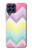 W3514 Rainbow Zigzag Hülle Schutzhülle Taschen und Leder Flip für Samsung Galaxy M53