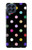 W3532 Colorful Polka Dot Hülle Schutzhülle Taschen und Leder Flip für Samsung Galaxy M53