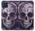 W3582 Purple Sugar Skull Hülle Schutzhülle Taschen und Leder Flip für Samsung Galaxy M53