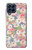 W3688 Floral Flower Art Pattern Hülle Schutzhülle Taschen und Leder Flip für Samsung Galaxy M53