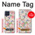 W3688 Floral Flower Art Pattern Hülle Schutzhülle Taschen und Leder Flip für Samsung Galaxy M53