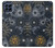 W3702 Moon and Sun Hülle Schutzhülle Taschen und Leder Flip für Samsung Galaxy M53