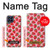 W3719 Strawberry Pattern Hülle Schutzhülle Taschen und Leder Flip für Samsung Galaxy M53