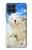 W3794 Arctic Polar Bear and Seal Paint Hülle Schutzhülle Taschen und Leder Flip für Samsung Galaxy M53