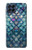 W3809 Mermaid Fish Scale Hülle Schutzhülle Taschen und Leder Flip für Samsung Galaxy M53