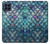 W3809 Mermaid Fish Scale Hülle Schutzhülle Taschen und Leder Flip für Samsung Galaxy M53