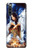 W0147 Grim Wolf Indian Girl Hülle Schutzhülle Taschen und Leder Flip für Sony Xperia 10 IV