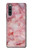W2843 Pink Marble Texture Hülle Schutzhülle Taschen und Leder Flip für Sony Xperia 10 IV