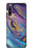 W3676 Colorful Abstract Marble Stone Hülle Schutzhülle Taschen und Leder Flip für Sony Xperia 10 IV