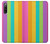 W3678 Colorful Rainbow Vertical Hülle Schutzhülle Taschen und Leder Flip für Sony Xperia 10 IV