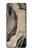 W3700 Marble Gold Graphic Printed Hülle Schutzhülle Taschen und Leder Flip für Sony Xperia 10 IV