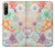 W3705 Pastel Floral Flower Hülle Schutzhülle Taschen und Leder Flip für Sony Xperia 10 IV