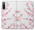 W3707 Pink Cherry Blossom Spring Flower Hülle Schutzhülle Taschen und Leder Flip für Sony Xperia 10 IV