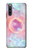 W3709 Pink Galaxy Hülle Schutzhülle Taschen und Leder Flip für Sony Xperia 10 IV