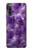 W3713 Purple Quartz Amethyst Graphic Printed Hülle Schutzhülle Taschen und Leder Flip für Sony Xperia 10 IV