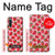 W3719 Strawberry Pattern Hülle Schutzhülle Taschen und Leder Flip für Sony Xperia 10 IV
