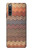 W3752 Zigzag Fabric Pattern Graphic Printed Hülle Schutzhülle Taschen und Leder Flip für Sony Xperia 10 IV
