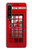 W0058 British Red Telephone Box Hülle Schutzhülle Taschen und Leder Flip für Sony Xperia 1 IV