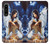 W0147 Grim Wolf Indian Girl Hülle Schutzhülle Taschen und Leder Flip für Sony Xperia 1 IV