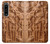 W1307 Fish Wood Carving Graphic Printed Hülle Schutzhülle Taschen und Leder Flip für Sony Xperia 1 IV