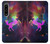 W2486 Rainbow Unicorn Nebula Space Hülle Schutzhülle Taschen und Leder Flip für Sony Xperia 1 IV
