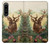 W2841 Vintage Reindeer Christmas Hülle Schutzhülle Taschen und Leder Flip für Sony Xperia 1 IV