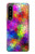 W3677 Colorful Brick Mosaics Hülle Schutzhülle Taschen und Leder Flip für Sony Xperia 1 IV