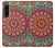 W3694 Hippie Art Pattern Hülle Schutzhülle Taschen und Leder Flip für Sony Xperia 1 IV