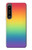 W3698 LGBT Gradient Pride Flag Hülle Schutzhülle Taschen und Leder Flip für Sony Xperia 1 IV