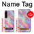 W3706 Pastel Rainbow Galaxy Pink Sky Hülle Schutzhülle Taschen und Leder Flip für Sony Xperia 1 IV