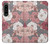 W3716 Rose Floral Pattern Hülle Schutzhülle Taschen und Leder Flip für Sony Xperia 1 IV