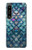 W3809 Mermaid Fish Scale Hülle Schutzhülle Taschen und Leder Flip für Sony Xperia 1 IV