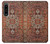 W3813 Persian Carpet Rug Pattern Hülle Schutzhülle Taschen und Leder Flip für Sony Xperia 1 IV