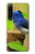 W3839 Bluebird of Happiness Blue Bird Hülle Schutzhülle Taschen und Leder Flip für Sony Xperia 1 IV