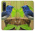 W3839 Bluebird of Happiness Blue Bird Hülle Schutzhülle Taschen und Leder Flip für Sony Xperia 1 IV
