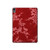 W3817 Red Floral Cherry blossom Pattern Tablet Hülle Schutzhülle Taschen für iPad Air (2022,2020, 4th, 5th), iPad Pro 11 (2022, 6th)