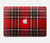 W2374 Tartan Red Pattern Hülle Schutzhülle Taschen für MacBook Air 13″ (2022,2024) - A2681, A3113