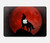 W2955 Wolf Howling Red Moon Hülle Schutzhülle Taschen für MacBook Air 13″ (2022,2024) - A2681, A3113