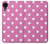 W2358 Pink Polka Dots Hülle Schutzhülle Taschen und Leder Flip für Samsung Galaxy A03 Core