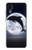 W3510 Dolphin Moon Night Hülle Schutzhülle Taschen und Leder Flip für Samsung Galaxy A03 Core