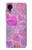 W3710 Pink Love Heart Hülle Schutzhülle Taschen und Leder Flip für Samsung Galaxy A03 Core