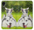 W3795 Kitten Cat Playful Siberian Husky Dog Paint Hülle Schutzhülle Taschen und Leder Flip für Samsung Galaxy A03 Core