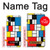 W3814 Piet Mondrian Line Art Composition Hülle Schutzhülle Taschen und Leder Flip für Samsung Galaxy A03 Core