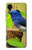 W3839 Bluebird of Happiness Blue Bird Hülle Schutzhülle Taschen und Leder Flip für Samsung Galaxy A03 Core